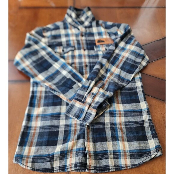 Burnside Flannel Long Sleeve Button Down Plaid Men Shirt Size S - Picture 4 of 13